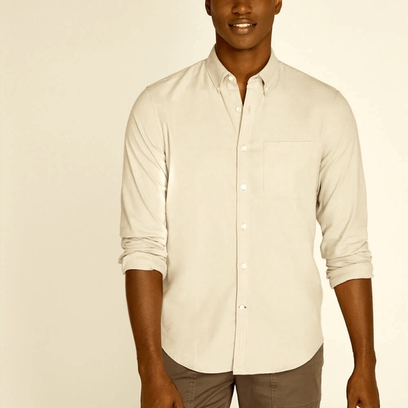 Long Sleeve Solid Flannel Shirt - Brand New - NEVER WORN - Sand